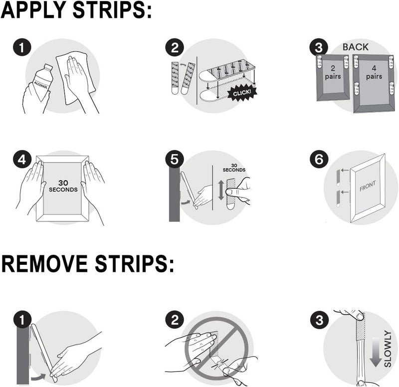 Command 3M 12ct Pack Picture & Frame Hanging Strips Sets Medium Size White Damage-Free - Image 4